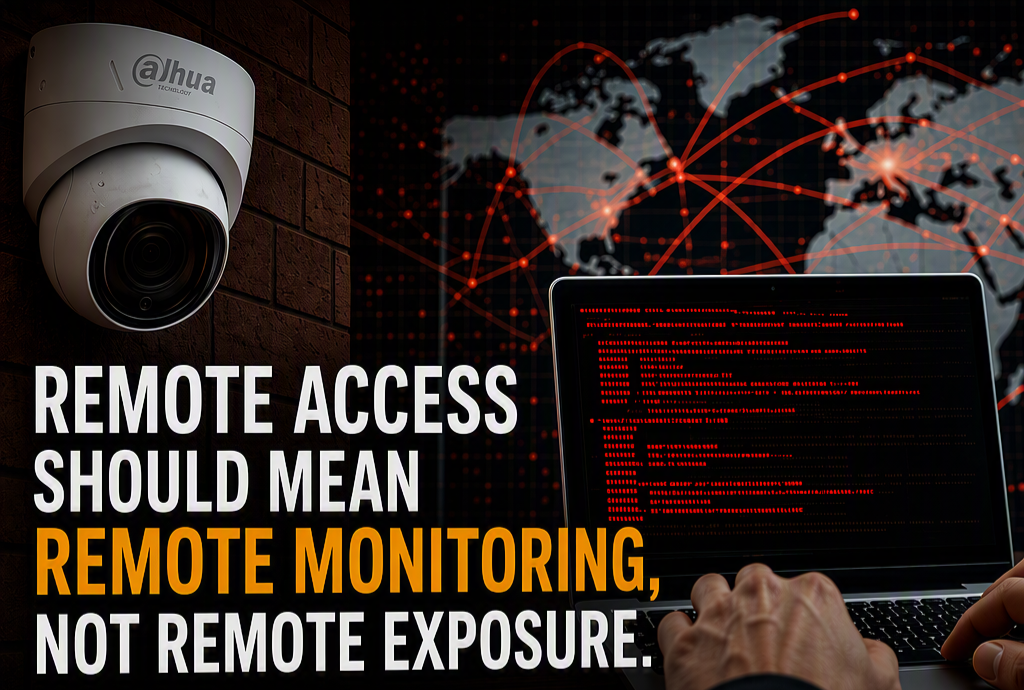 Remote access to cameras should mean remote monitoring not remote exposure to hacks.